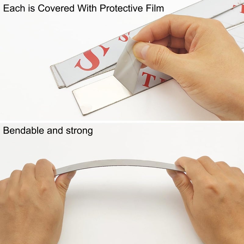 CKANDAY 10 Pcs Sheet Metal Strips,12'' Length,1'' Width, 0.02'' Thickness,Thin Flat Metal Strips, 304 Stainless Steel Gap Filler, SS Strip, Shim Stock Sheets, Steel Machine Shim - Image 4
